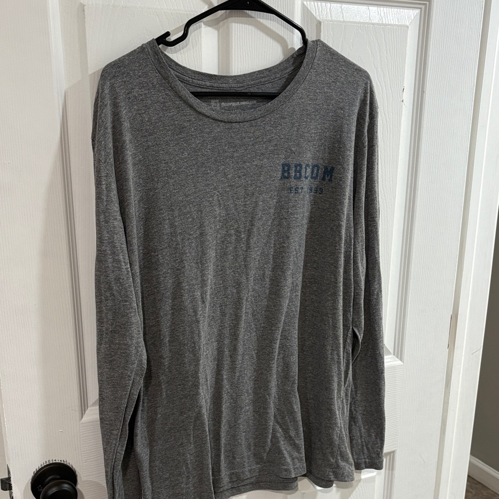 Men’s grey bodybuilding long sleeve